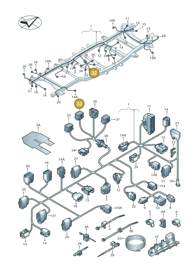 4F0972483B — Volkswagen Amarok twin cab (2022-) diagram 749971850, position 32