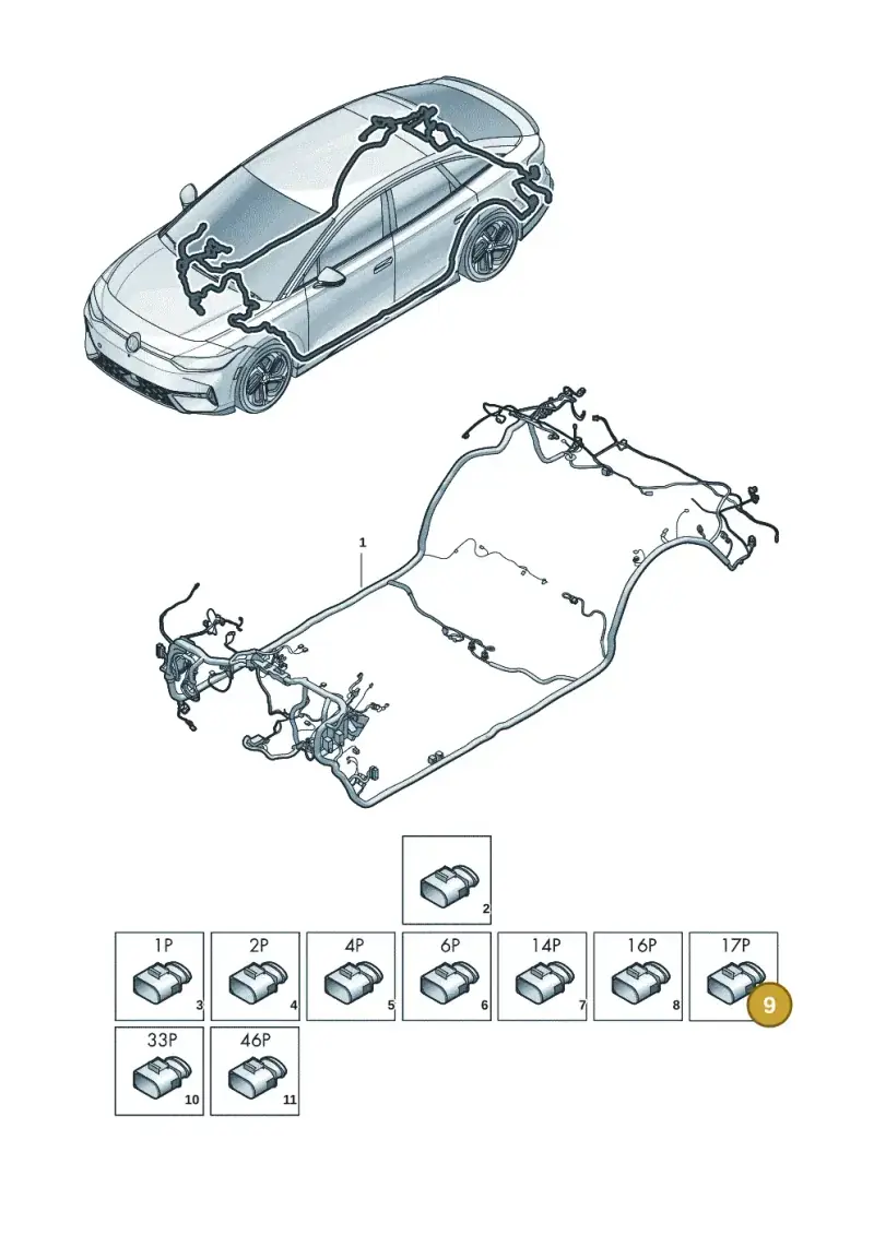 4F0972483D — Volkswagen ID.7 Limousine Pro (2023-) diagram 14b972000, position 9