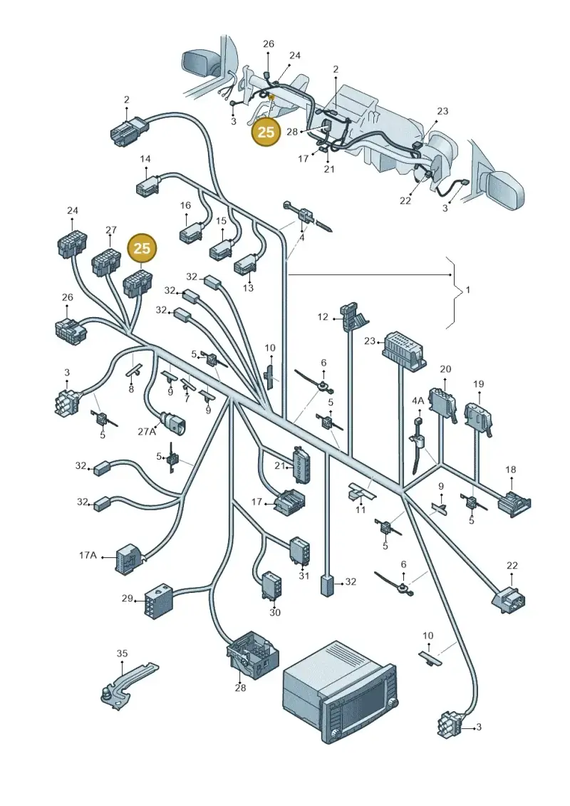 4F0972575 — Volkswagen Amarok twin cab (2022-) diagram 683971830, position 25
