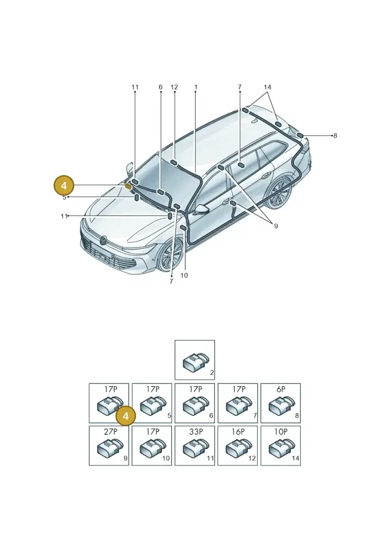 4F0972575D — Volkswagen Passat estate (2023-) diagram 3j0972000, position 4