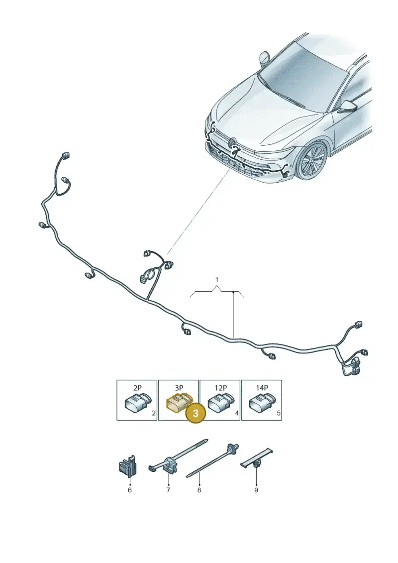 4F0973703 — Volkswagen Passat estate (2023-) diagram 3j0971000, position 3