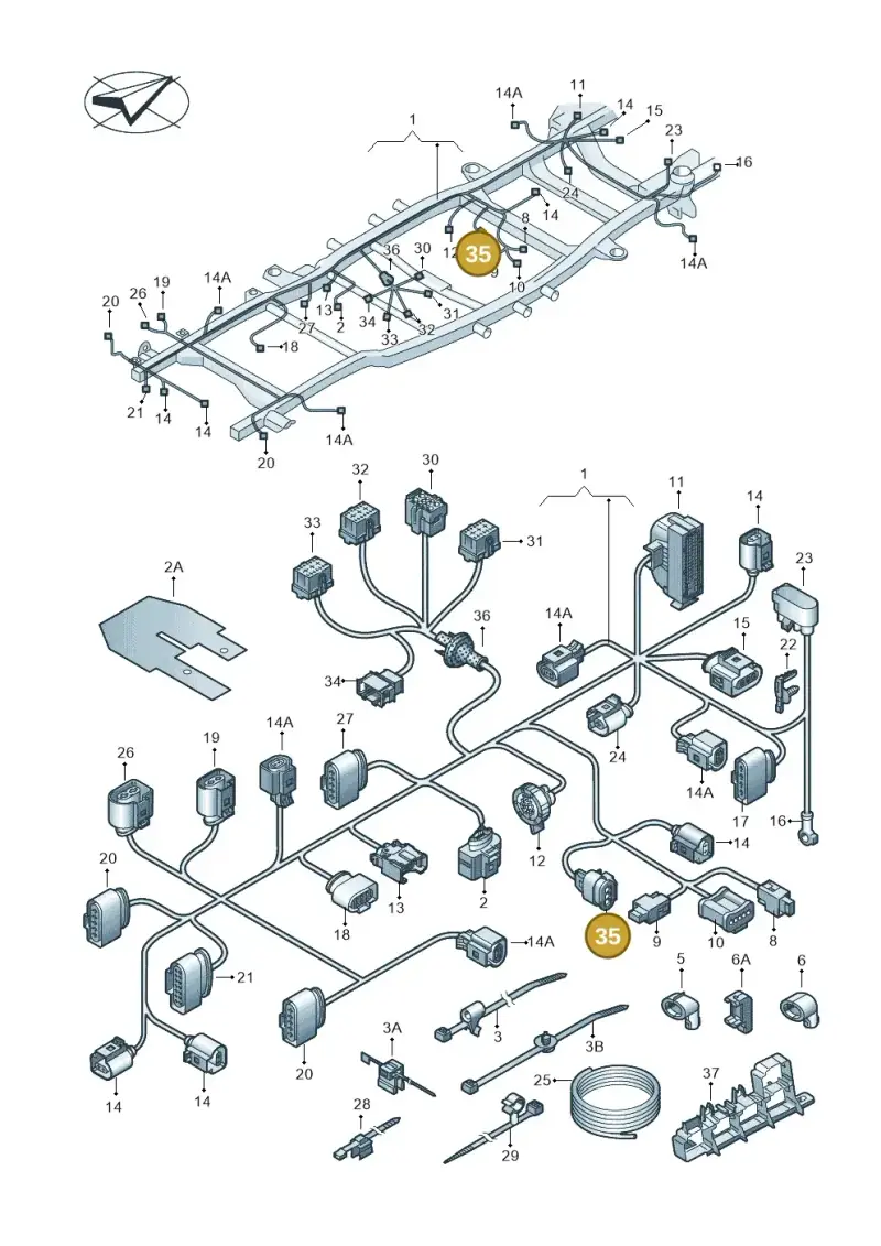 4F0973703 — Volkswagen Amarok twin cab (2022-) diagram 749971850, position 35