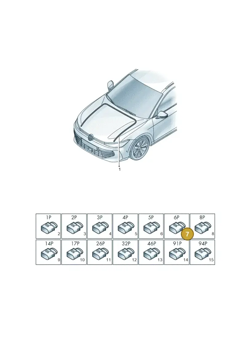 4F0973706 — Volkswagen Passat estate (2023-) diagram 3j0971800, position 7