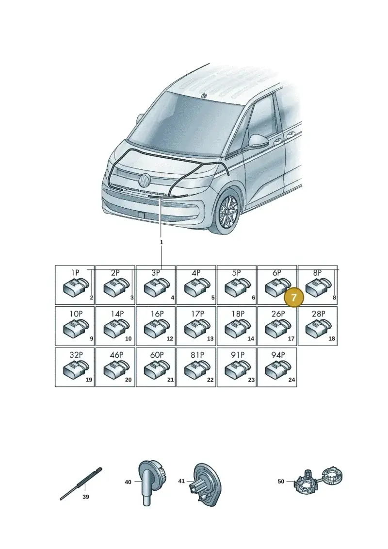 4F0973706 — Volkswagen Multivan (2021-) diagram 7t0971800, position 7