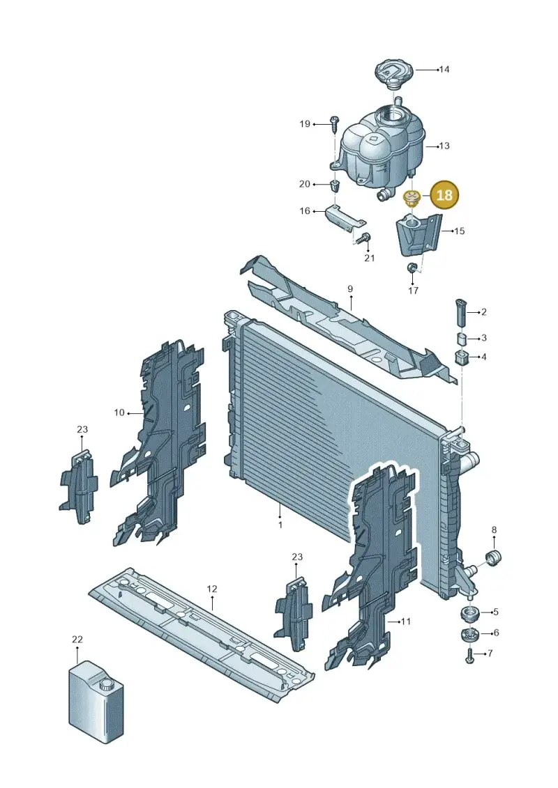 4G0121585A — Volkswagen Touareg (2017-2023) diagram 439122200, position 18