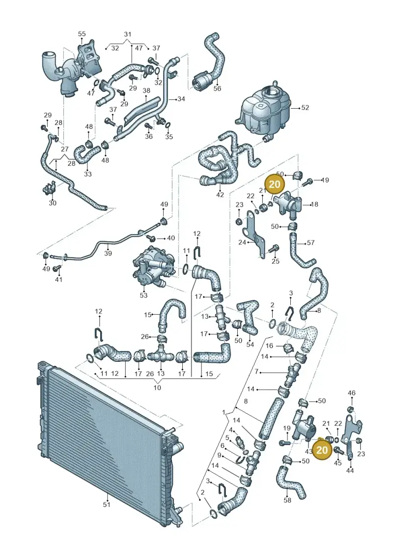4G0129381B — Volkswagen Touareg (2017-2023) diagram 439121210, position 20
