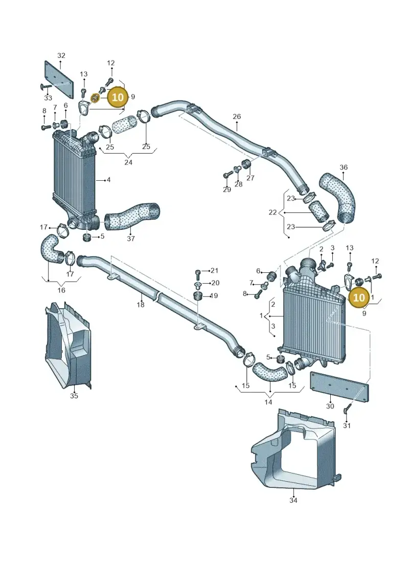 4G0129669C — Volkswagen Touareg (2017-2023) diagram 439145010, position 10