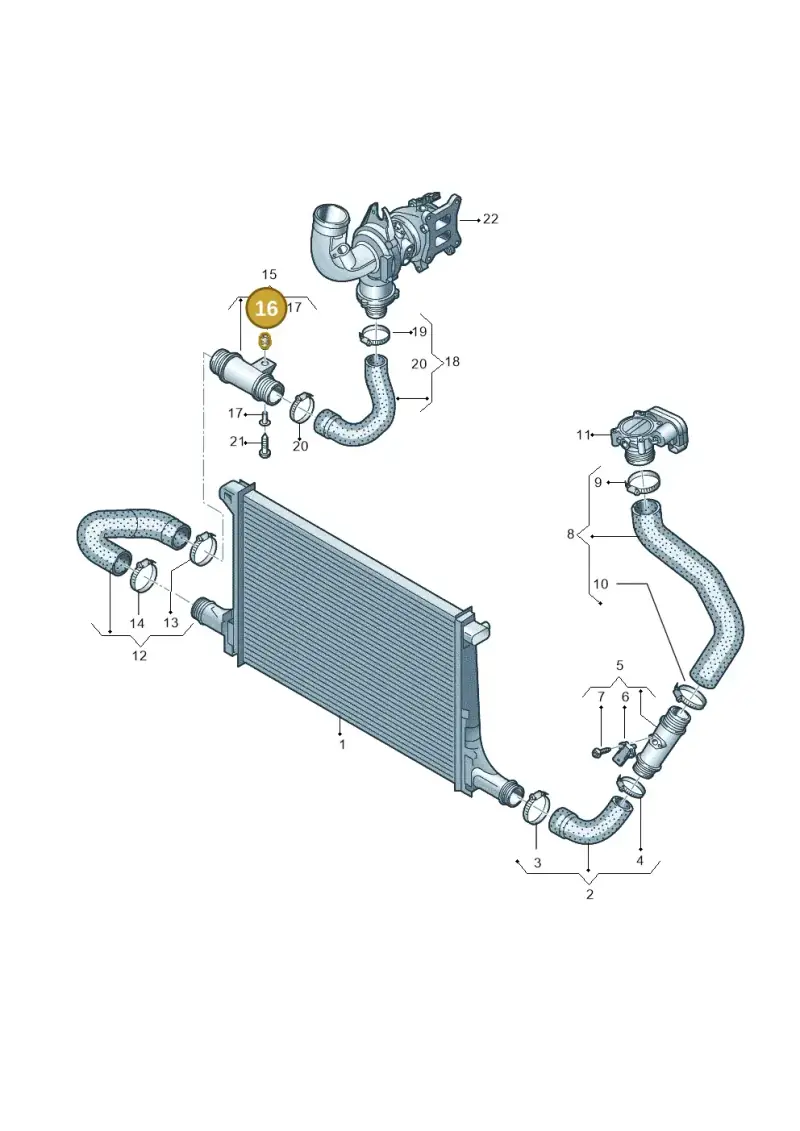 4G0129669C — Volkswagen Touareg (2017-2023) diagram 439145620, position 16