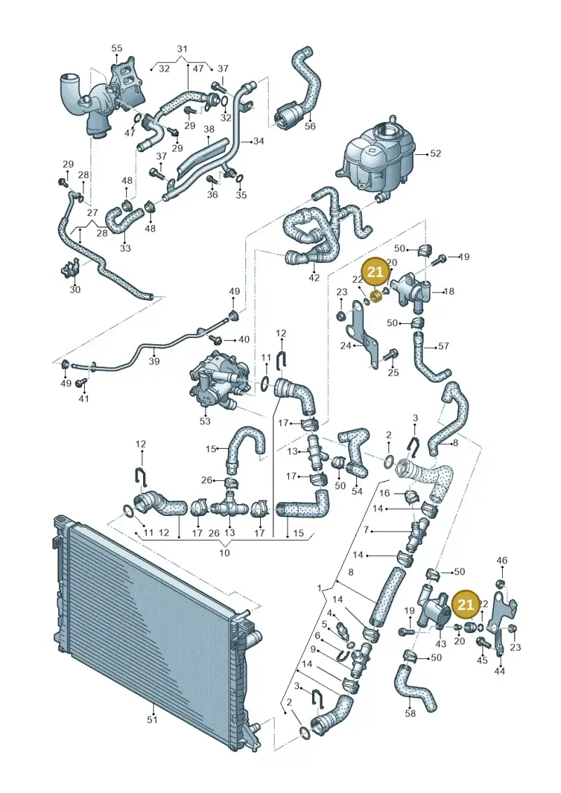 4G0129669F — Volkswagen Touareg (2017-2023) diagram 439121210, position 21
