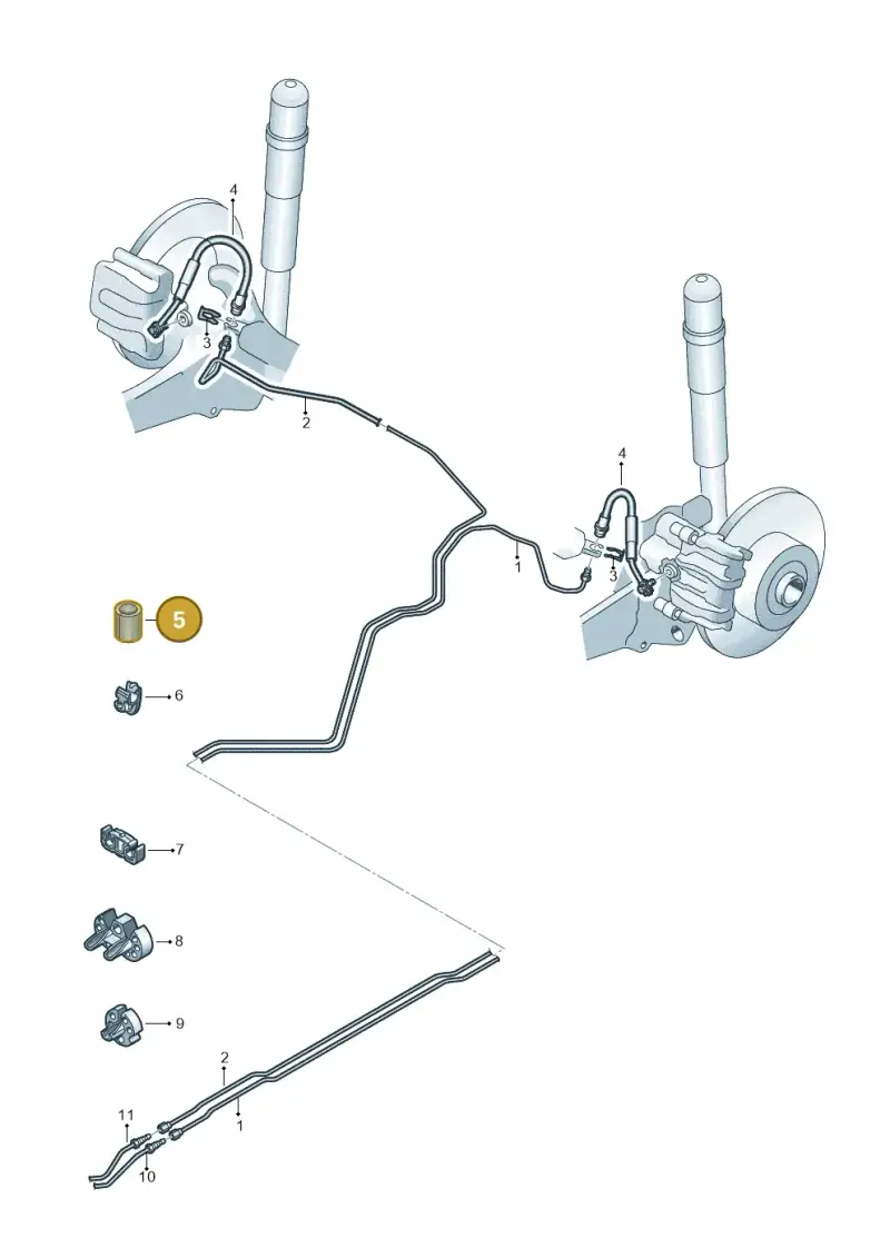 4G0611853 — Volkswagen Tiguan 2.0 (2023-) diagram 884611030, position 5