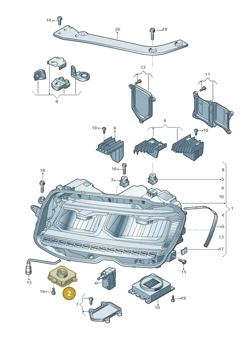 4G0907697F — Volkswagen Tiguan 2.0 4Motion (2016-2024) diagram 884941100, position 2