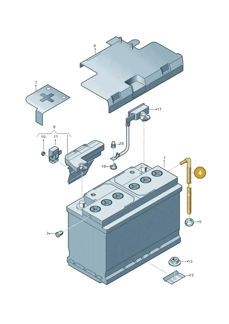 4G0915531 — Volkswagen Phideon (2016-2023) diagram 609915000, position 4