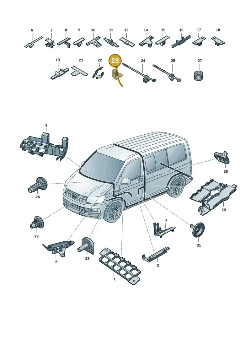 4G0971818 — Volkswagen Transport. multivan (2019-2024) diagram 7em971081, position 23