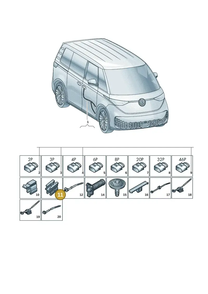 4G0971848C — Volkswagen ID.Buzz (2022-) diagram 15a972320, position 11