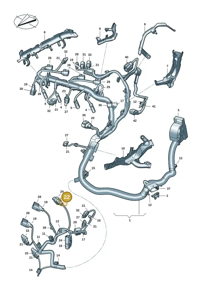 4G0971921D — Volkswagen Multivan (2021-) diagram 7t0971280, position 22