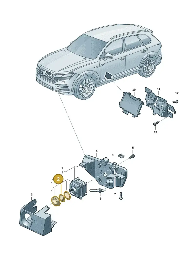 4G0998552A — Volkswagen Touareg (2017-2023) diagram 439907021, position 2