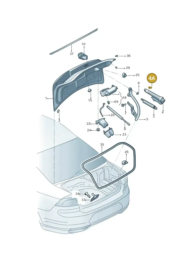 4G8827439A — Volkswagen Passat (2018-2022) diagram 589827000, position 4A