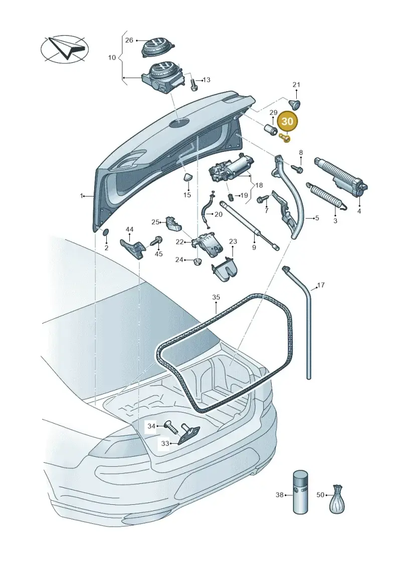 4G8827439A — Volkswagen Passat saloon (2014-2024) diagram 793827100, position 30