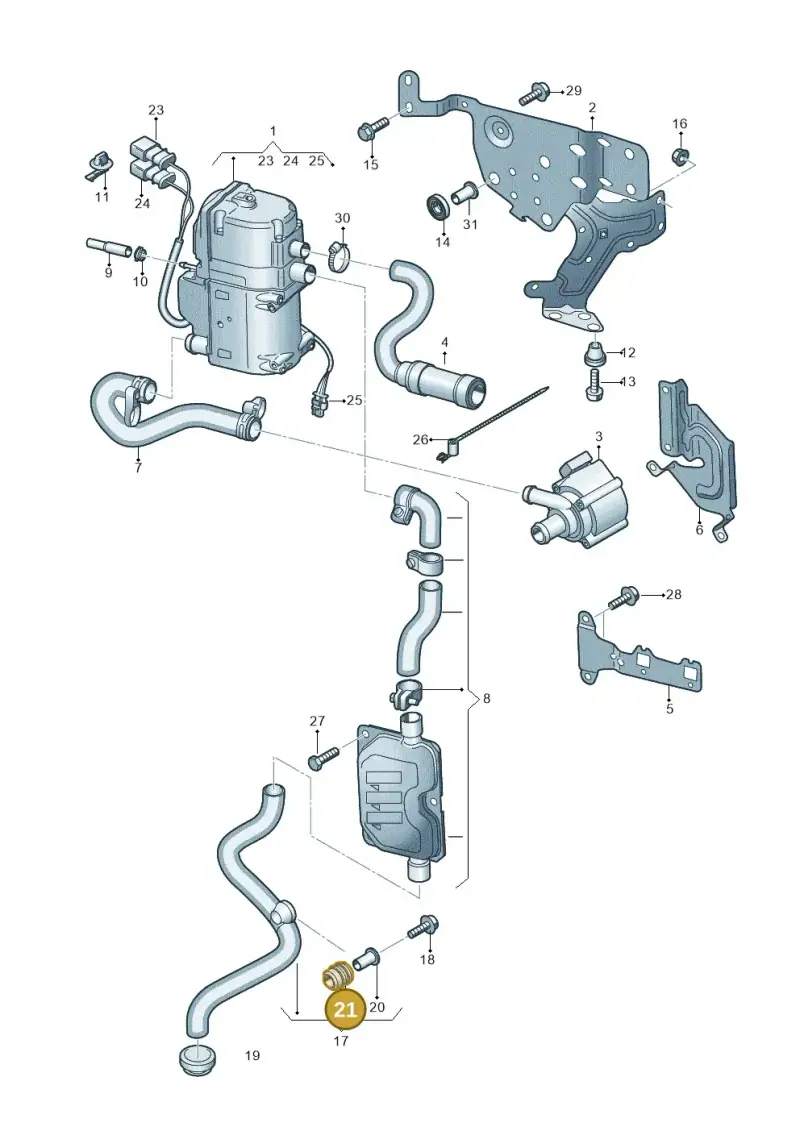 4H0129669J — Volkswagen Touareg (2017-2023) diagram 859261000, position 21