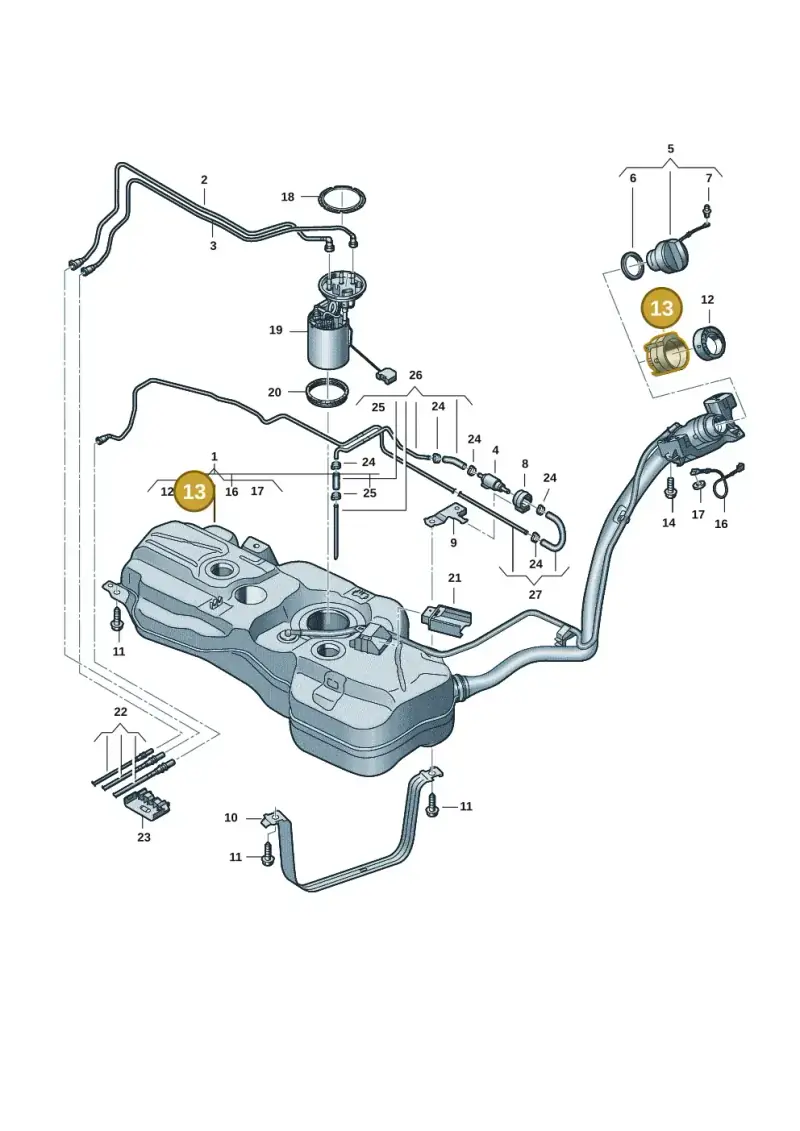 4H0201112A — Volkswagen Caddy Maxi Kombi (2020-2024) diagram 2ka201060, position 13