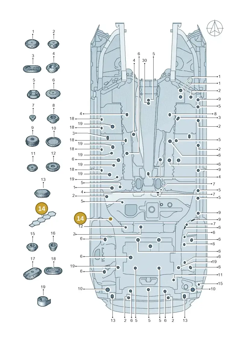 4H0804535 — Volkswagen Touareg (2017-2023) diagram 439803035, position 14