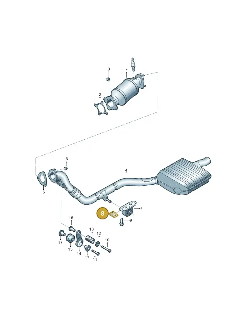 4H0821213 — Volkswagen Touareg (2017-2023) diagram 439253030, position 8