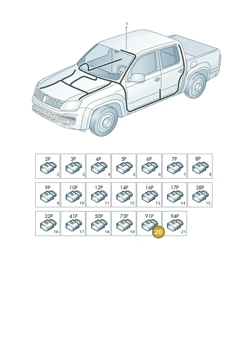 4H0906971 — Volkswagen Amarok twin cab (2016-2022) diagram 894971840, position 20