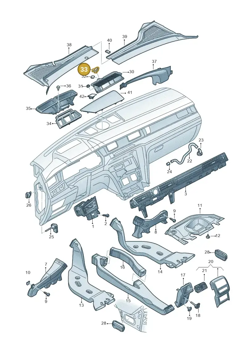 4H0907658 — Volkswagen Passat saloon (2014-2024) diagram 793819300, position 33