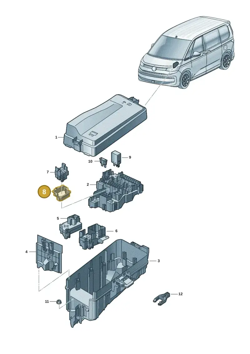 4H0937503B — Volkswagen Multivan (2021-) diagram 7t0937020, position 8