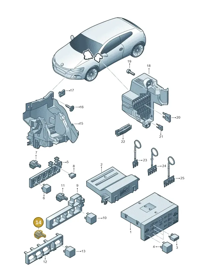 4H0937528C — Volkswagen Scirocco 2.0 (2014-2017) diagram 651937000, position 14