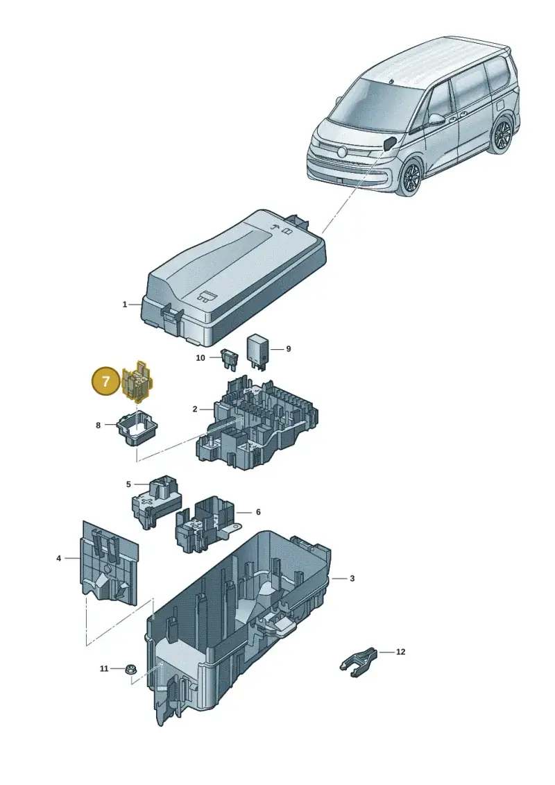 4H0937529 — Volkswagen Multivan (2021-) diagram 7t0937020, position 7