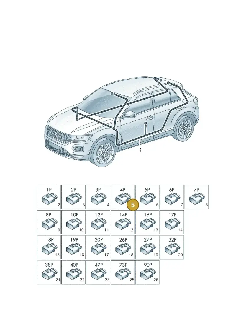 4H0972704 — Volkswagen T-Roc BlueMotion (2017-2024) diagram 813971810, position 5