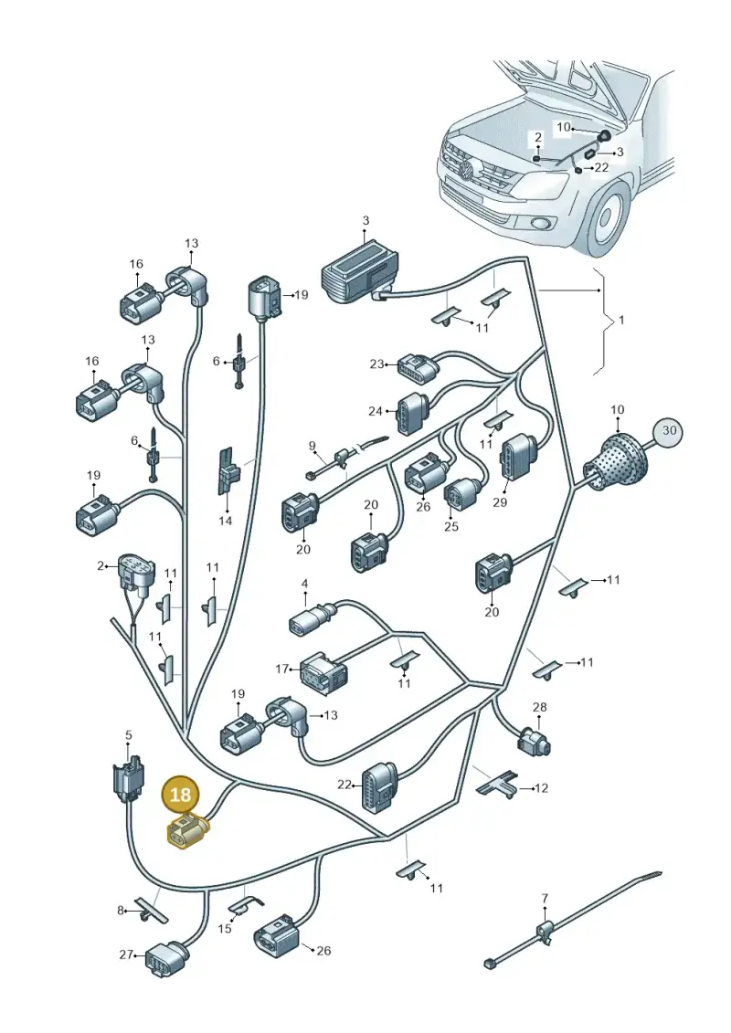 4H0973323 — Volkswagen Amarok twin cab (2022-) diagram 894971810, position 18