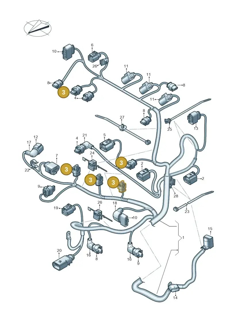 4H0973702 — Volkswagen Taigo (2021-2024) diagram 746971150, position 3