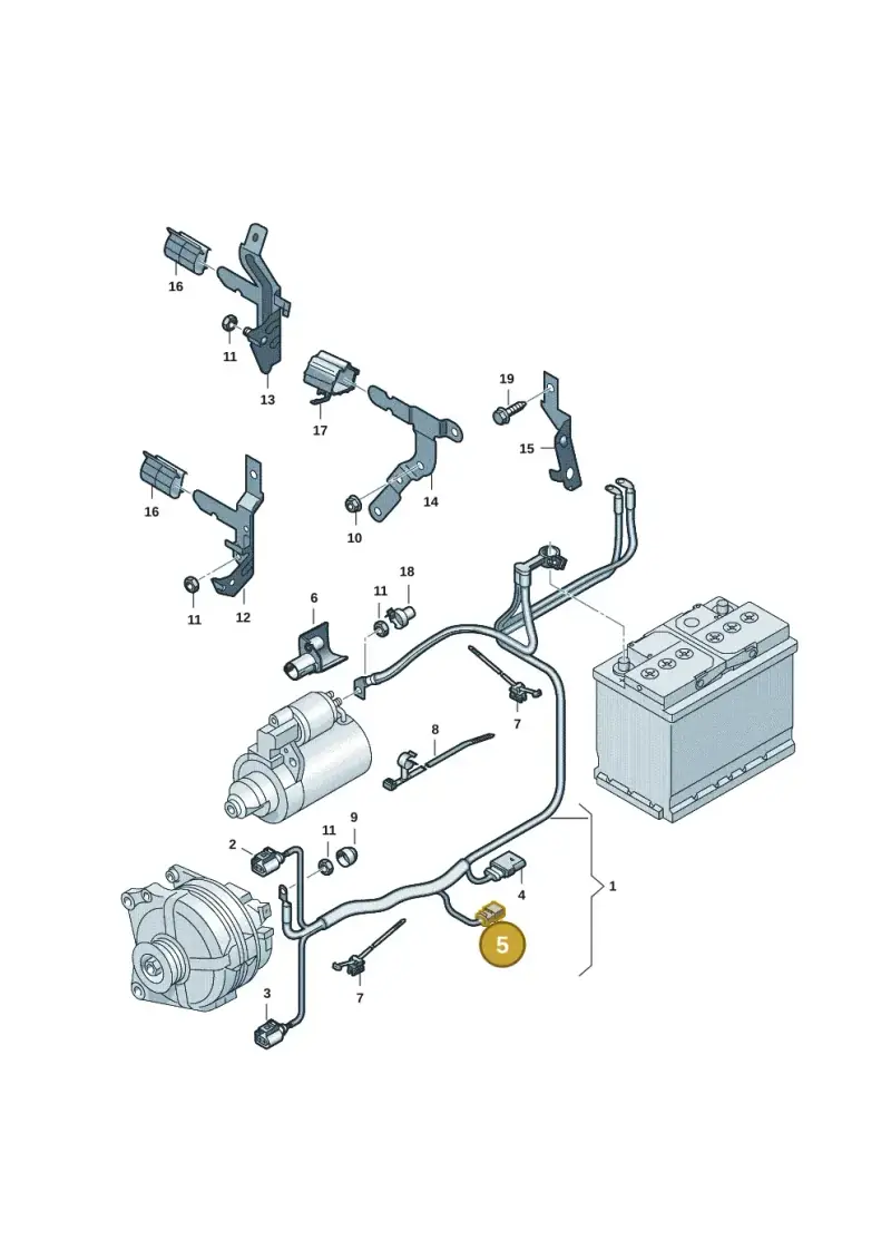 4H0973703 — Volkswagen Taigo (2021-2024) diagram 2f0971100, position 5