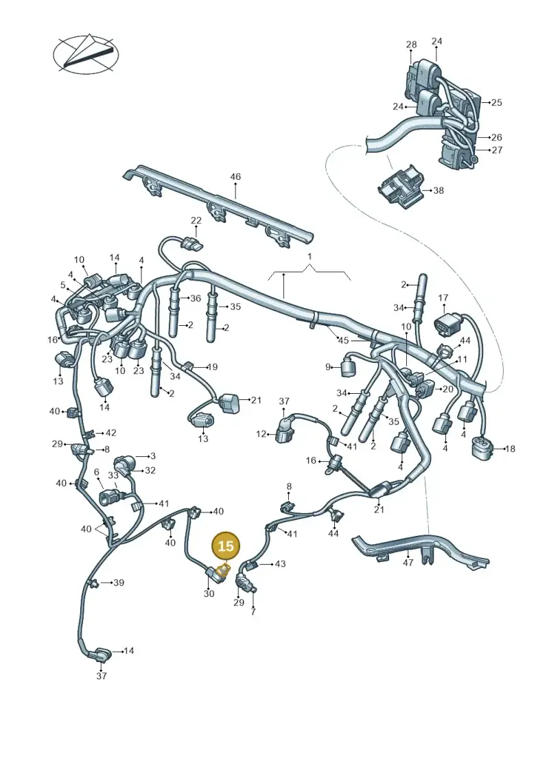 4H0973703A — Volkswagen Amarok twin cab (2022-) diagram 894971140, position 15