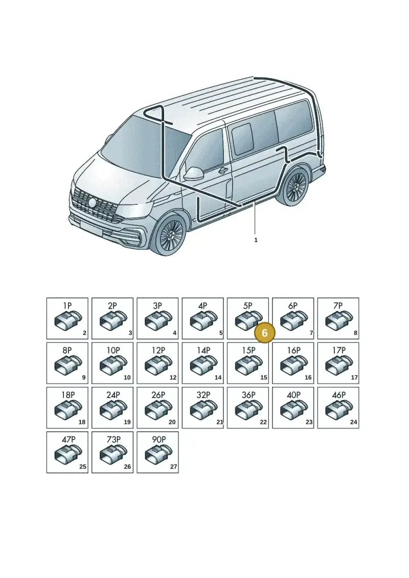 4H0973705 — Volkswagen Transport. multivan (2019-2024) diagram 7em971080, position 6