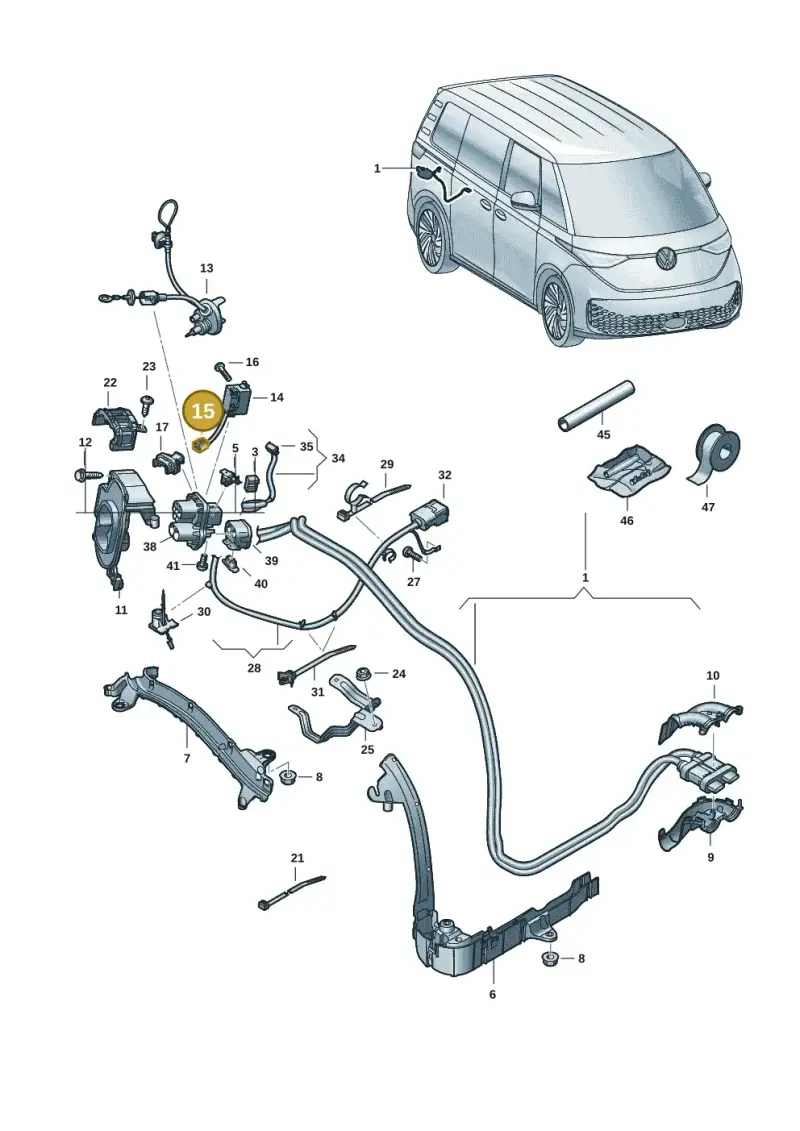 4H0973712 — Volkswagen ID.Buzz (2022-) diagram 15a970150, position 15