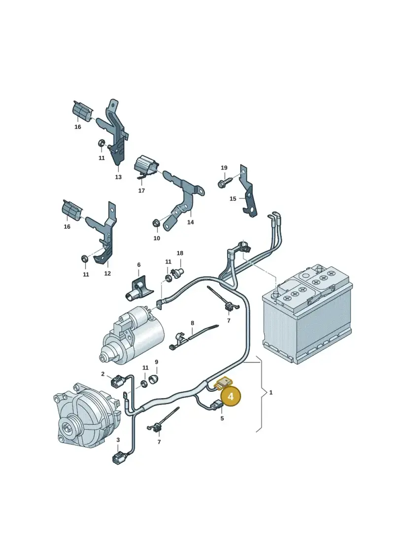 4H0973712 — Volkswagen Taigo (2021-2024) diagram 2f0971100, position 4