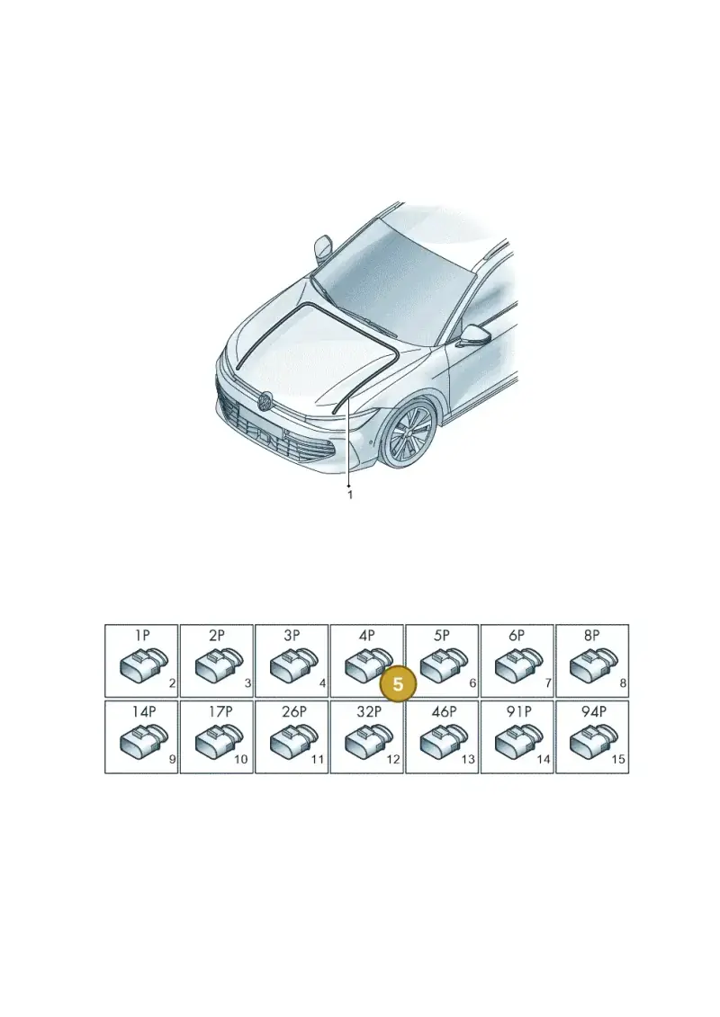 4H0973712 — Volkswagen Passat estate (2023-) diagram 3j0971800, position 5