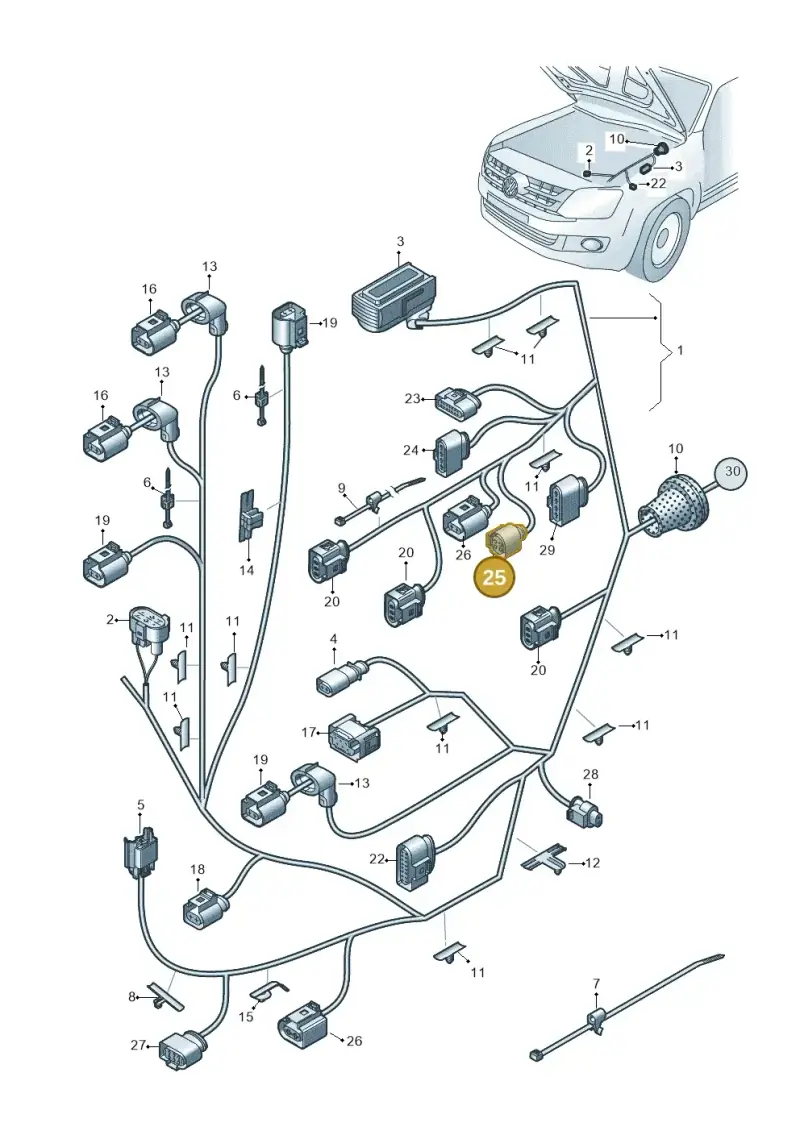 4H0973712 — Volkswagen Amarok twin cab (2022-) diagram 894971810, position 25