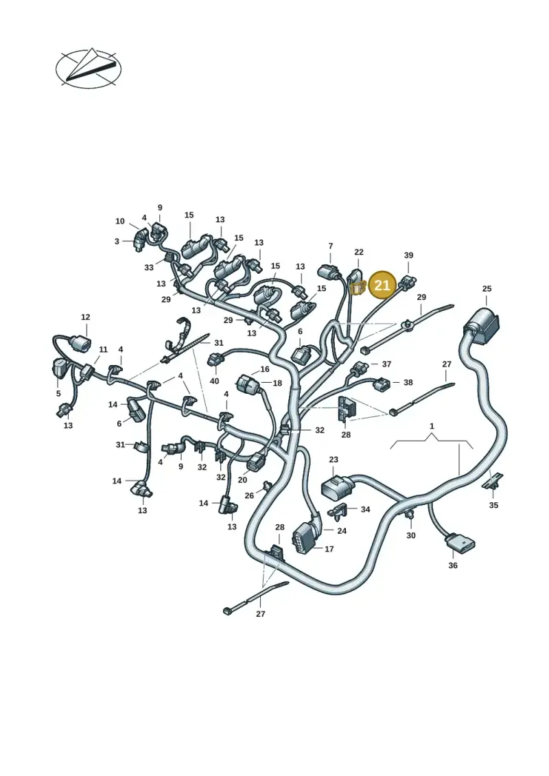 4H0973713B — Volkswagen Multivan (2021-) diagram 7t0971200, position 21