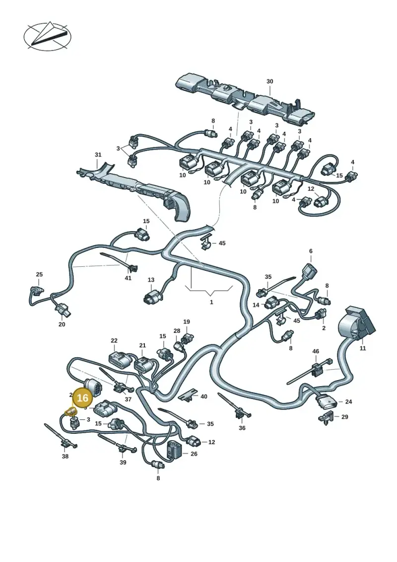 4H0973713G — Volkswagen Multivan (2021-) diagram 5h0971018, position 16
