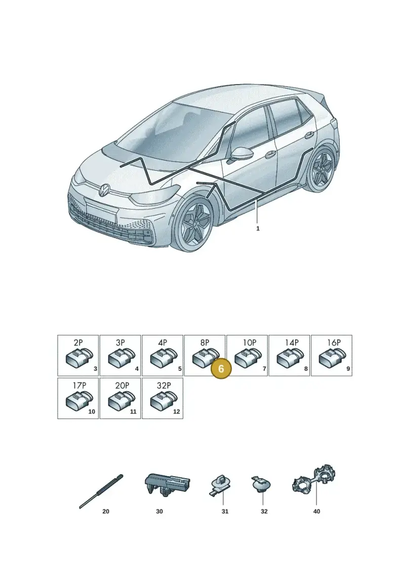 4H0973714B — Volkswagen ID.3 Pro (2019-2024) diagram 10a972000, position 6