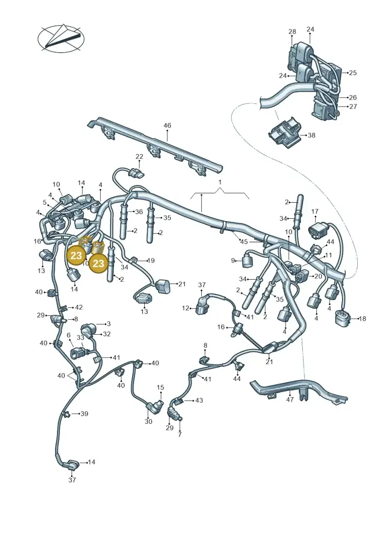4H0973715 — Volkswagen Amarok twin cab (2022-) diagram 894971140, position 23
