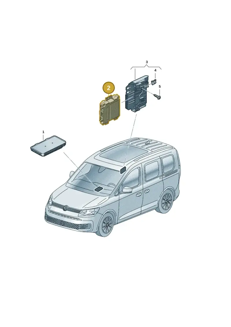 4K0035456 — Volkswagen Caddy Maxi Kombi (2020-2024) diagram 2ka035050, position 2