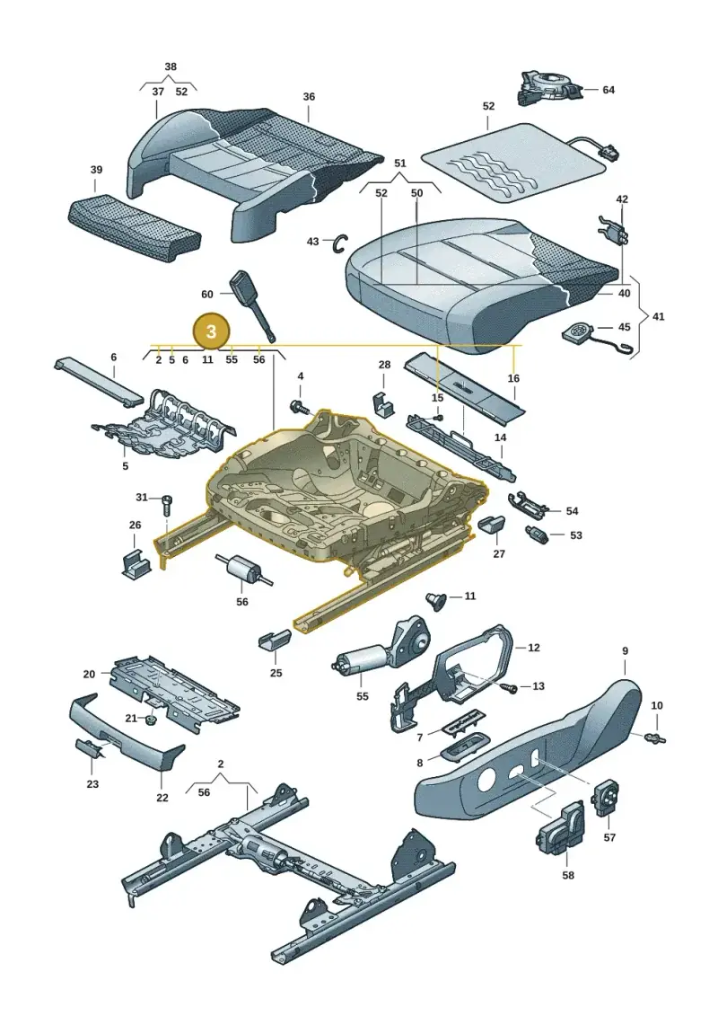 4K0881105K — Volkswagen Passat estate (2023-) diagram 3j0881100, position 3