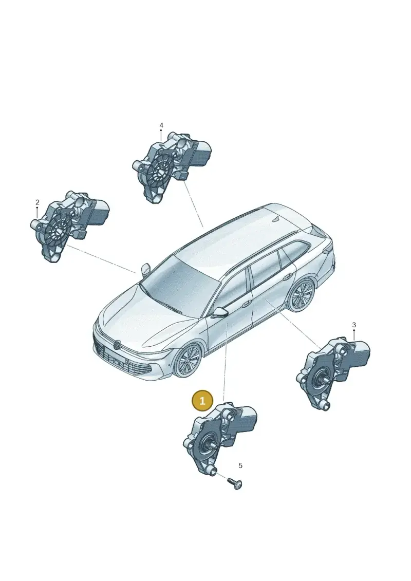 4K0959801 — Volkswagen Passat estate (2023-) diagram 3j0959850, position 1