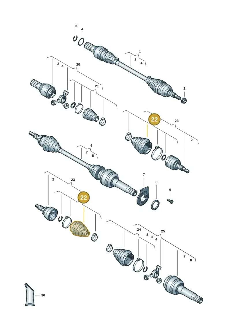 4KE498203 — Volkswagen Transport. multivan (2019-2024) diagram 7em407030, position 22