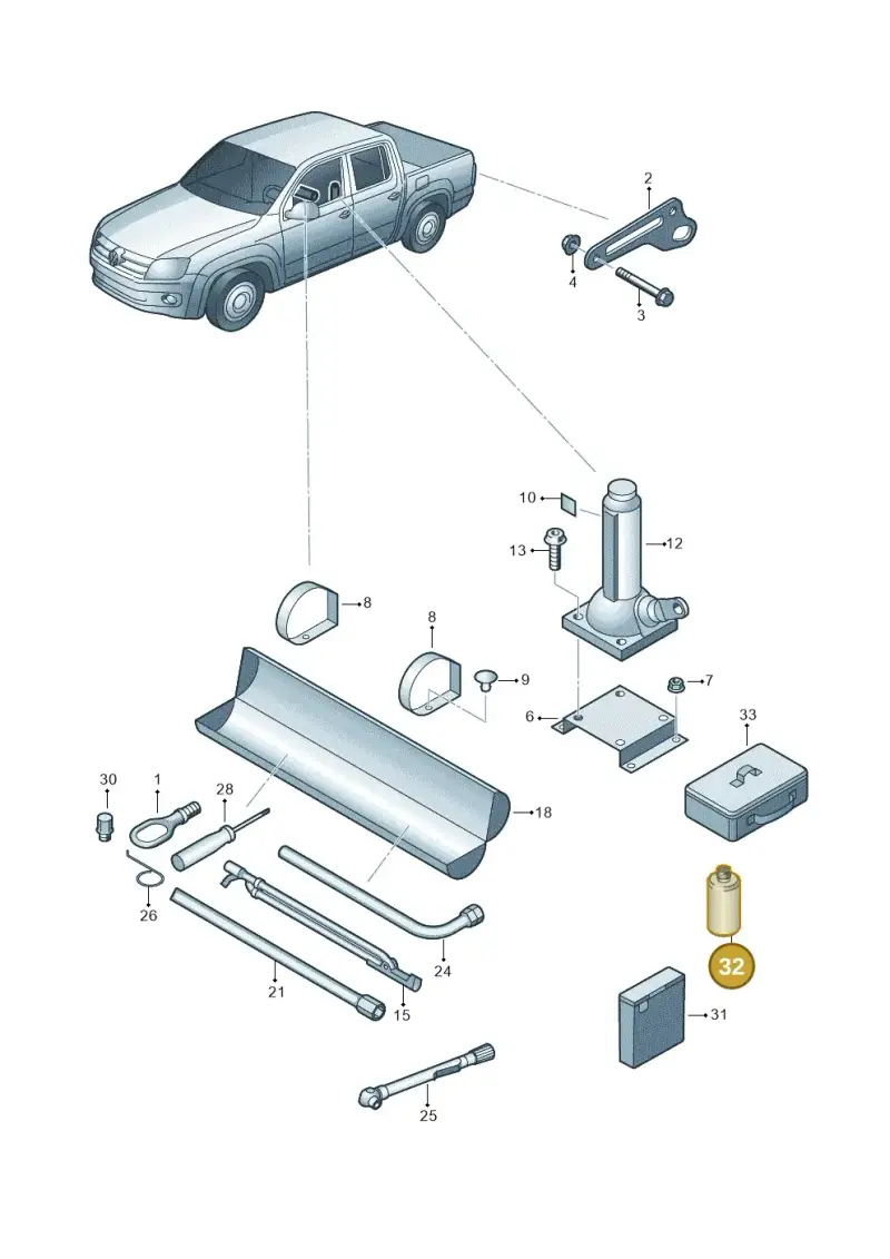 4L0012619B — Volkswagen Amarok twin cab (2022-) diagram 894012000, position 32